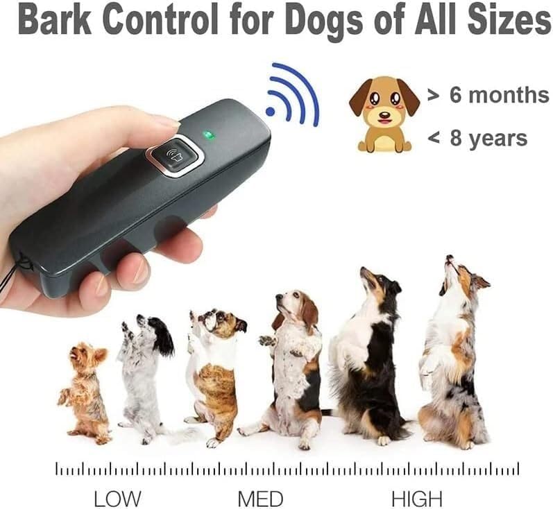 Nouveau Dispositif Anti-aboiement for Chien, à ultrasons, dresseur de Portable Rechargeable, portée contrôle Efficace 32 Pieds