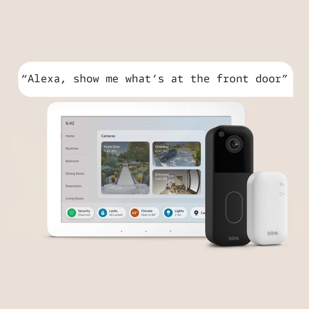 Echo Hub with Blink Video Doorbell (newest model)