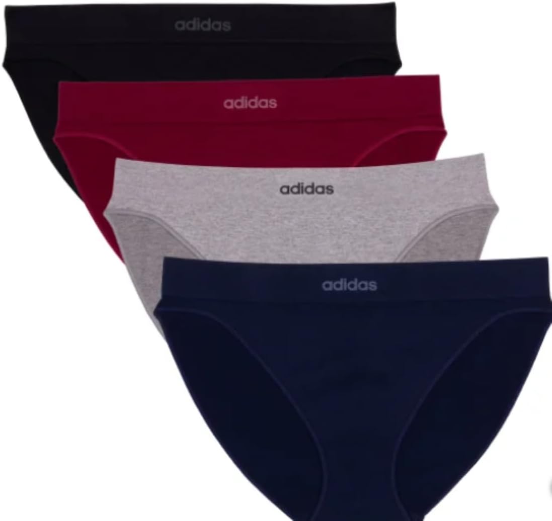 Adidas womens Seamless Bikini Underwear 4-pack US, Kuwait Ubuy