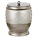 Creative Scents Dublin Silver Small Bathroom Trash Can with Lid 1.26 Gal / 4.8L - Brushed Silver Garbage Can - Decorative Waste Basket for Bathroom Decor - Durable Wastebasket for Paper/Diaper