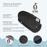 biped Stiefelsocken POLARFUCHS - Gummistiefelsocken für Freizeit und Beruf - wärmende Füßlinge als Hausschuh Ersatz - für die Reise - made in Germany - z2745(45-46)