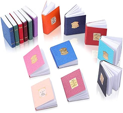 16 Pieces Miniature Books Dollhouse Books Timeless Miniatures Books Mini Books Notebook Model Dollhouse Decoration Accessories for Dollhouse Study Room Bedroom Library (Colorful Style)