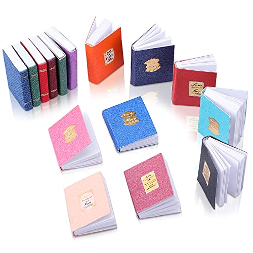 16 Pieces Miniature Books Dollhouse Books Timeless Miniatures Books Mini Books Notebook Model Dollhouse Decoration Accessories For Dollhouse Study Room Bedroom Library (Colorful Style) #TOP29