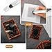 Grinsvalley 47 Pcs Card Flattening Kit Thermal Pen Card Based Care Tool Accessory Set Include 1 White Crease Reducer Thermal Pen 25 Heat Papers 20 Heat Vinyl Clear Sheets and 1 USB Charging