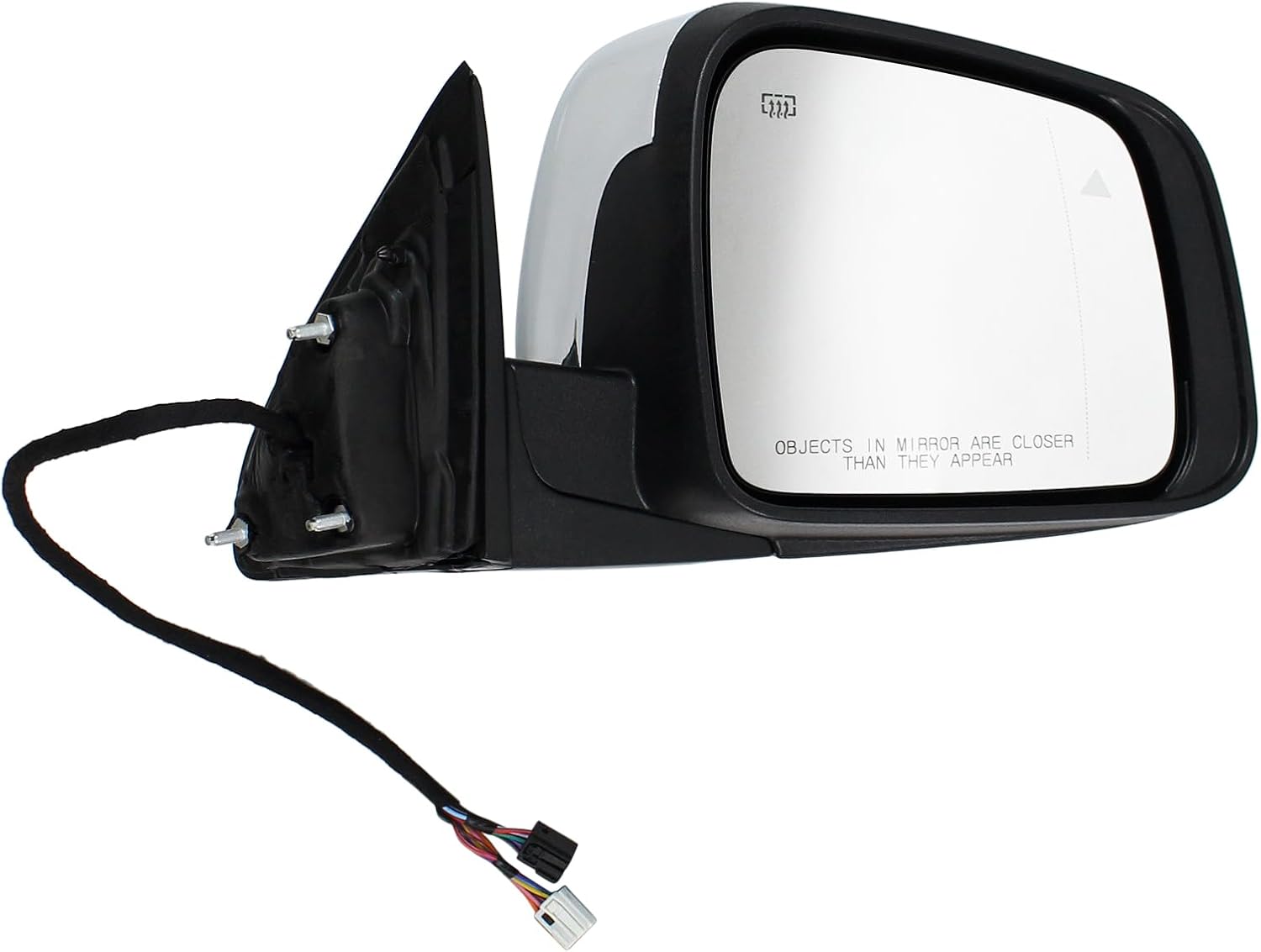 Right Side Chrome Manual Fold Power Rearview Heated Door Mirror Glass Assembly for Jeep Grand Cherokee 2011-2022