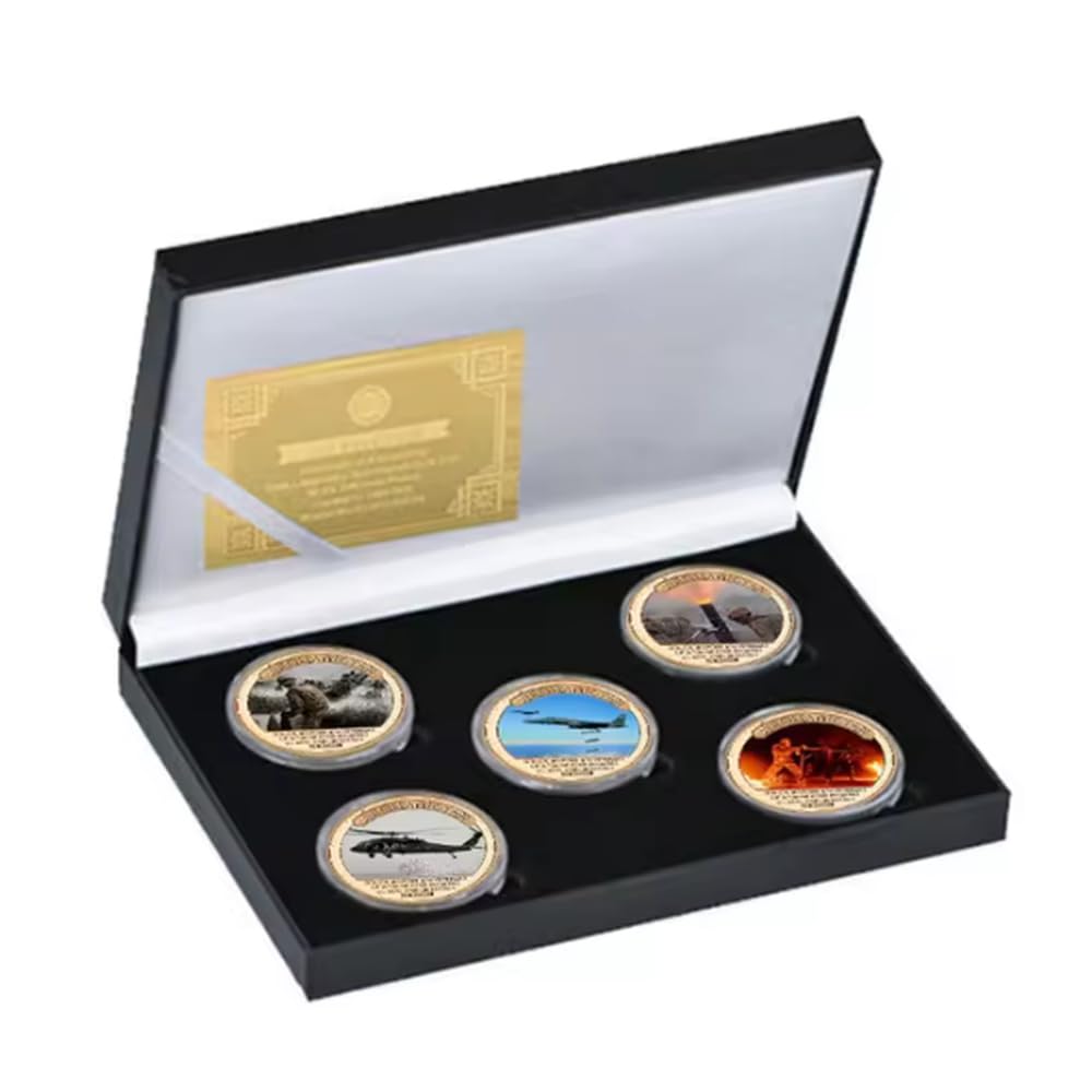 Monedas Conmemorativas De La Guerra De Afganistán Moneda Conmemorativa Monedas Coleccionables Chapadas En Oro Moneda De Desafío Regalos De Recuerdo 5 Piezas/Juego