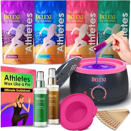 DELEXI Waxing Kit for Athletes. Formula developed for skin