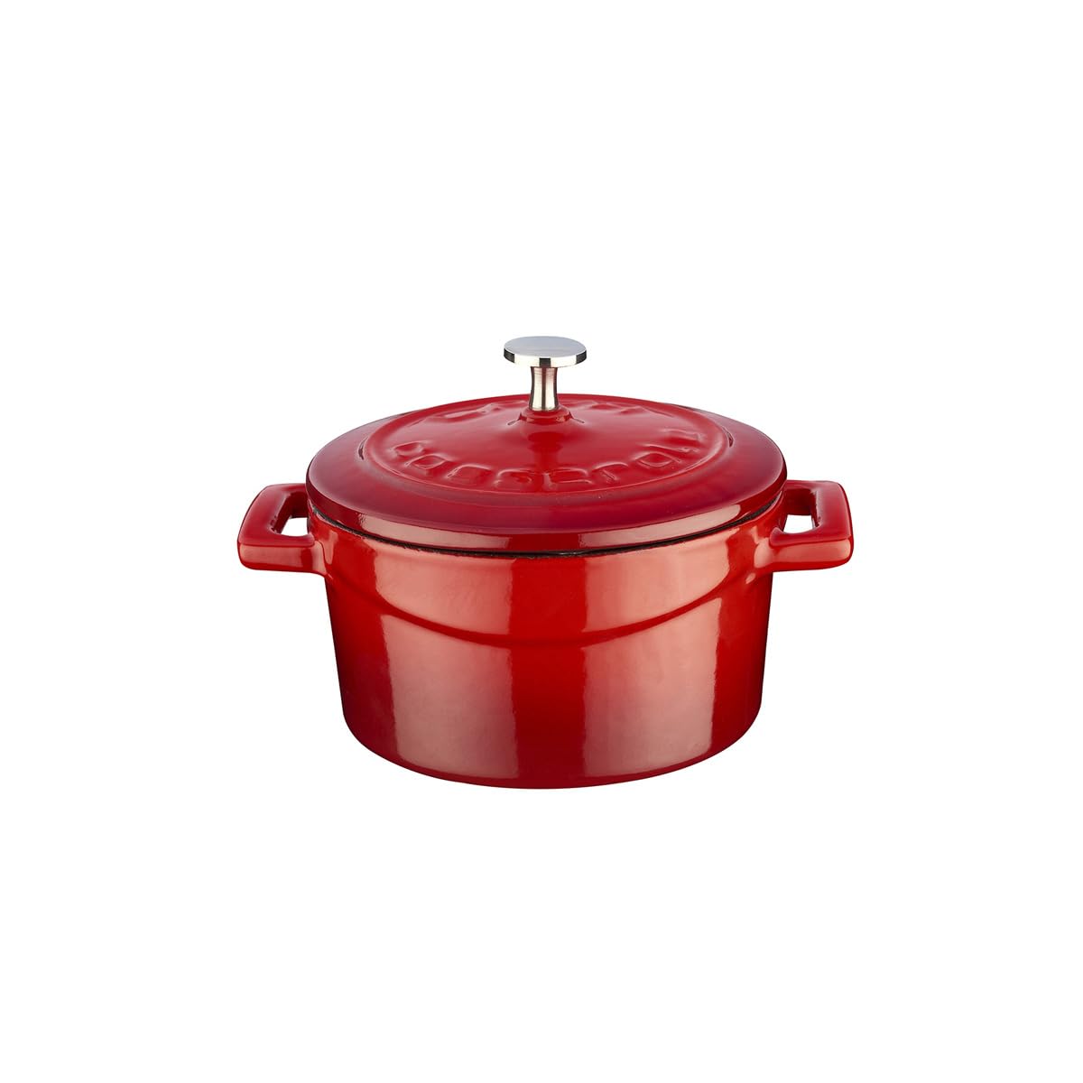 Lava Metal Döküm Mini Tencere, Trendy, 10 cm, 0.35 L Hacim, Kırmızı
