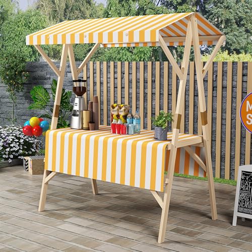 Carrito portátil plegable con toldo, puesto de venta de alimentos al aire libre para eventos, mercados y festivales, ideal para aire acondicionado y mercados
