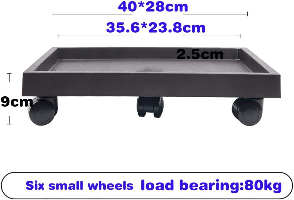 Plant Trolley Plant Pot Trolley,Planter Caddies,Stand Wheels Round Flower Pot Dolly Holder,Heavy Duty Cast Iron Plant Caddy,Load Bearing:60-240kg,for Indoor, Outdoor, Home, and Garden,Rectan