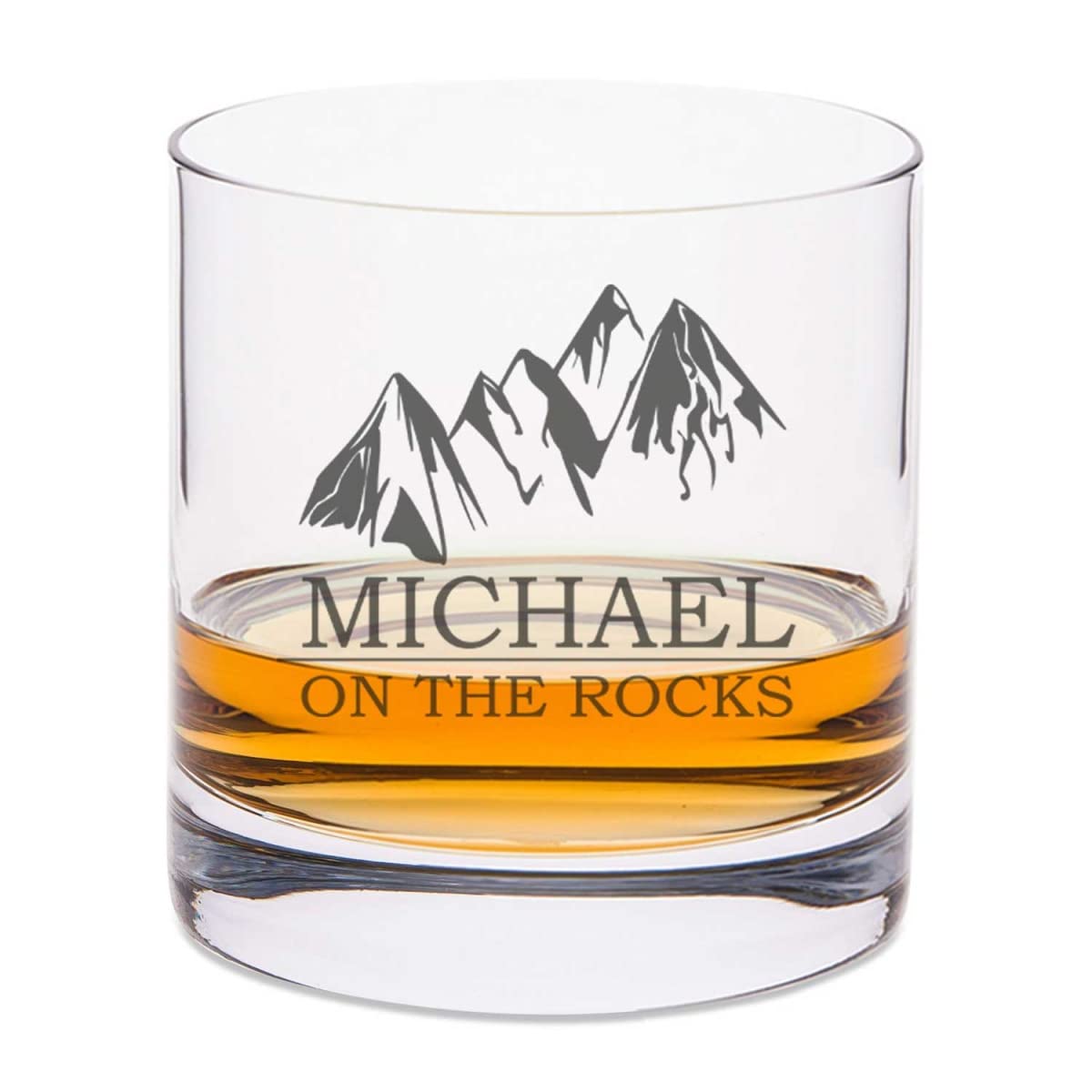 GRAVURZEILE Leonardo gravierte Whiskygläser & Karaffe im Set - On the Rocks Design - 2x Whisky Gläser personalisiert mit Name - inkl. 500 ml Dekanter & 8x Kühlsteine - Geschenk für Papa zum Vatertag