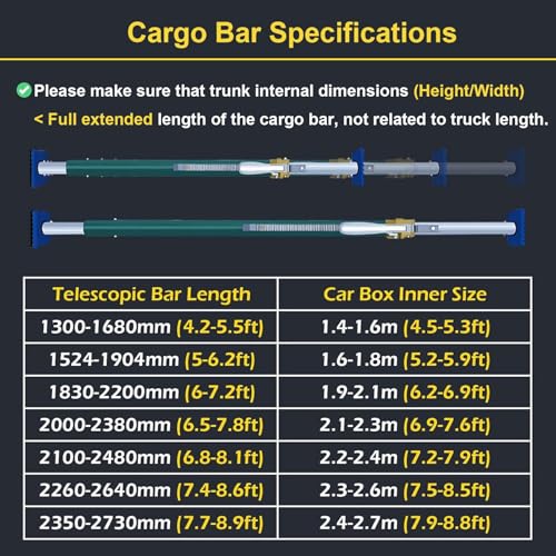 Robuste, verstellbare Ladebalken für LKWs – 300 kg Laststabilisator, 1,2–2,4 m Aluminium-Trennwand, verhindert das Verrutschen von Kisten, 4er-Pack für sicheren Transport, ideal für Umzüge u