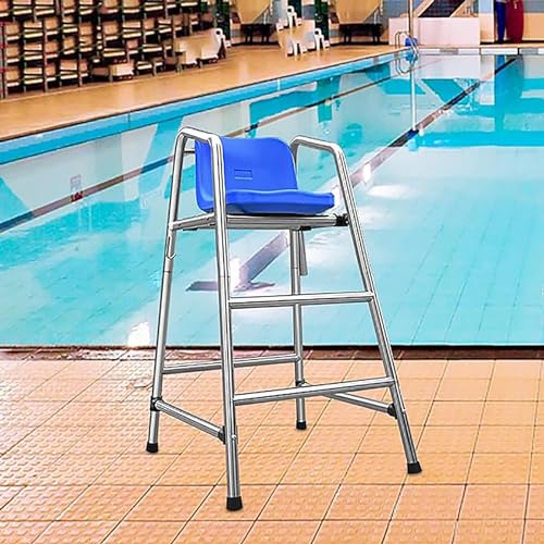 Sillas de socorrista, Silla Alta de socorrista con 2/3/4 escalones - Taburete Elevado para observación de Piscinas - Tumbona Segura para Exteriores, Playa y Lago - Ideal para socorristas y c