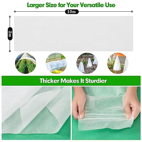 OAHAO Gartenvlies Frostschutz Pflanzendecke 40g/m² Vliesstoff Gartenbau Vlies Winterschutz für Pflanzen… – Ansicht 4