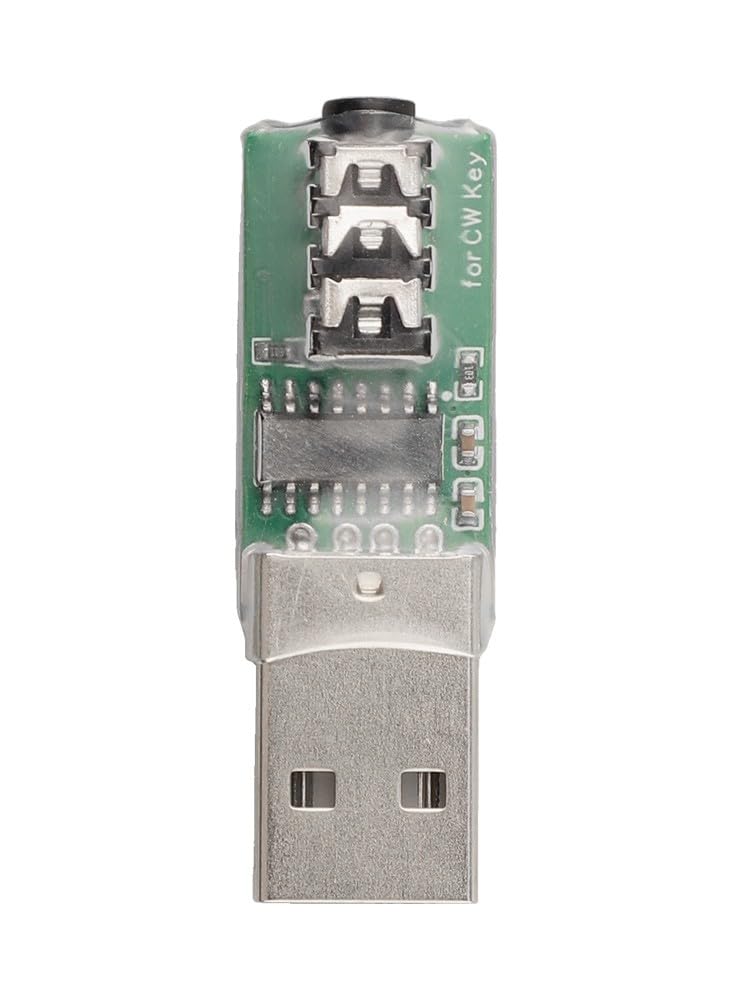 EasyByMall Mobile Code Connector USB Key per VBand Morse Trainer, 3.5mm Jack CW Practice Device con riconoscimento automatico/manuale per Windows iOS Android