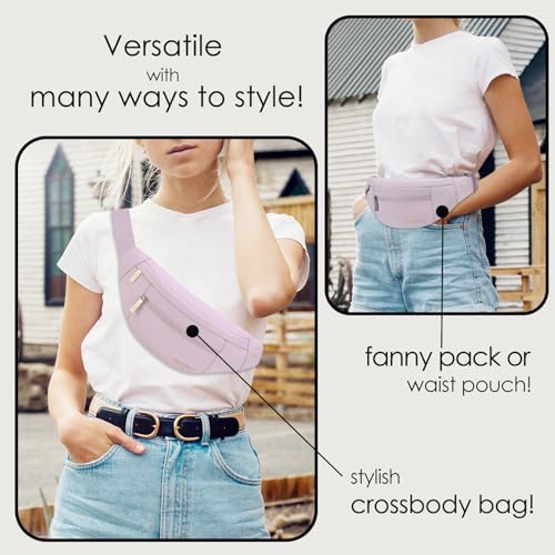 Image of MAXTOP Large Crossbody Fanny Pack with 4-Zipper Pockets,Gifts for Enjoy Sports Festival Workout Traveling Running Casual Hands-Free Wallets Waist Pack Phone Bag Fits All Phones