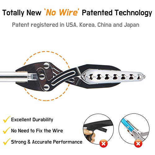FTH-All-Stainless-Steel-Grabber-Reacher-Pickup-Tool-Heavy-Duty-Trash-Picker-Log-BBQ-Fireplace-pits-Snake-Tongs