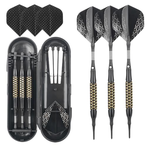 elthmpr Dardos Punta de Acero, Dardos Profesionales Punta Plastico de 21 Gramos, Dardos Profesionales con Ejes de Aluminio para Principiantes Y Jugadoras Intermedias