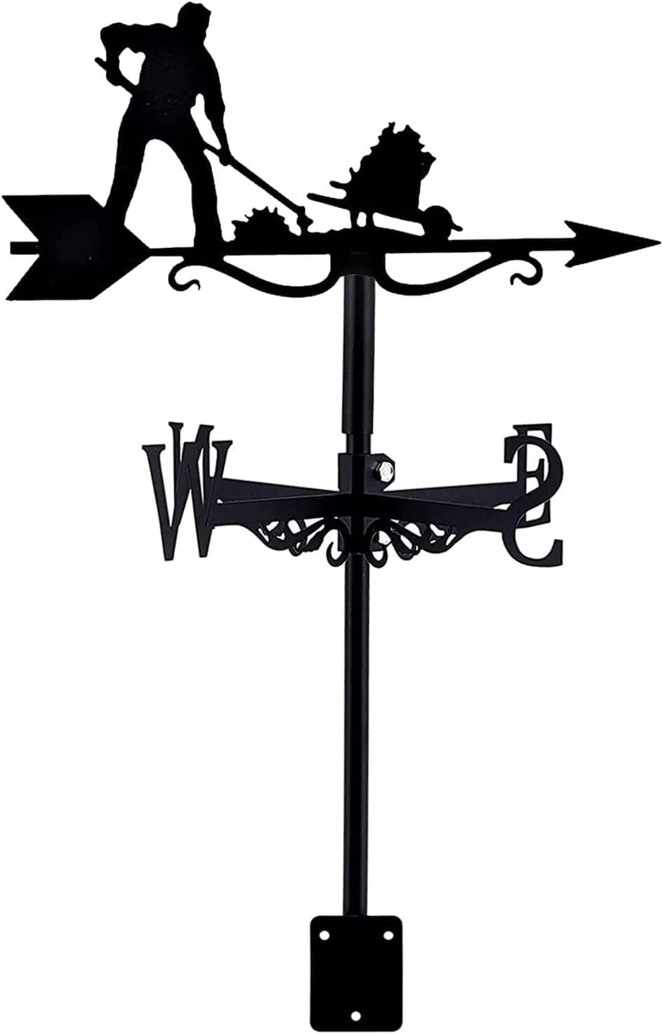 WIQUYBML Surfer Weathervane Life Scene Decorative Weather Vane, Wind Indicator Kit for Outdoor Garden/B/50 * 35Cm