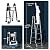 PAPABA Telescoping Ladder, 15.5 FT Stainless Steel Collapsible Extension Ladder with Lock Button, 330lbs Heavy Duty Retractable Ladder for Home RV Outdoor Work (Folding Telescopic Ladder)