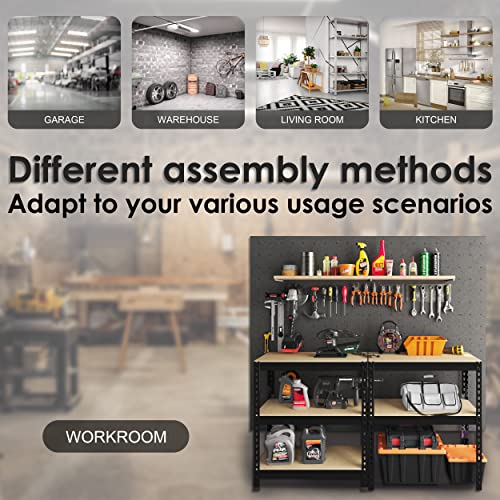 Prilinex Heavy Duty Storage Shelves - 5-Tier Adjustable Metal Garage Shelving Unit, Standing Utility Shelf Racks For Pantry Warehouse Kitchen, 28" W X 12" Dx 59" H, Black #TOP5