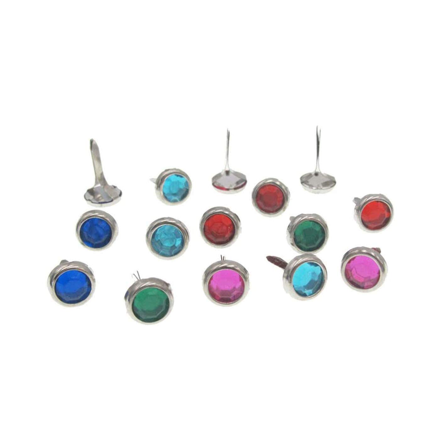 YUI-attaches parisiennes en métal 200 pièces Mini Brads 8mm tête ronde