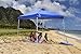 CROWN SHADES Pop up Canopy, Slant Leg Portable Outdoor Canopy, 11x11 Base and 9x9 Top Instant Shelter Canopy, Blue