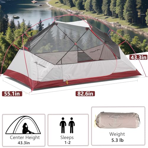 Carpa liviana 2 personas 3 estaciones BISINNA miniatura 3