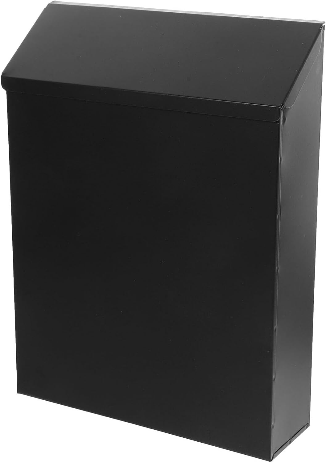 jojofuny Wall Mount Mailbox with Lock Black Metal Suggestion Box for Home and Office Outdoor Hanging Mailbox 11.65X8.54X2.63 Inch Secure Letter Storage and Feedback Collection
