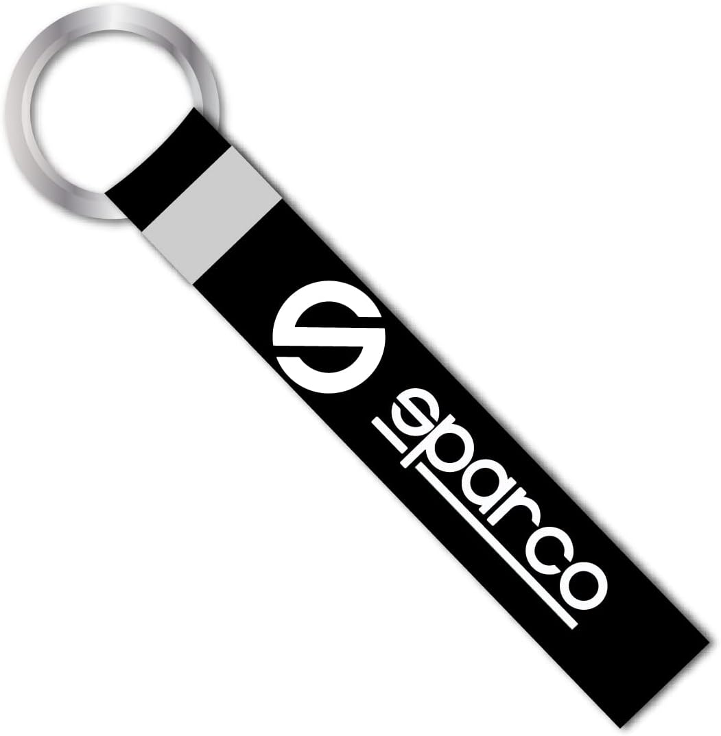 1 Pcs Sparco Rider Racing Theme Lanyard keychain Holder Compatible For All Bikes Car Key Holder Key Tag Multicolored (6 x 1 Inch) | fabric
