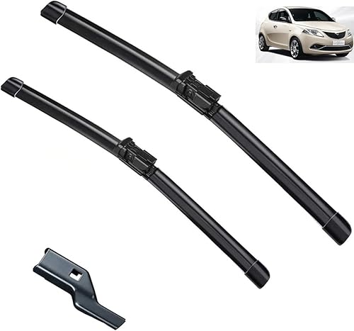 Limpiaparabrisas delantero de automóvil compatible con Chrysler Lancia Ypsilon MK3 2011-2023 parabrisas ventana de 24 + 15 pulgadas (tamaño