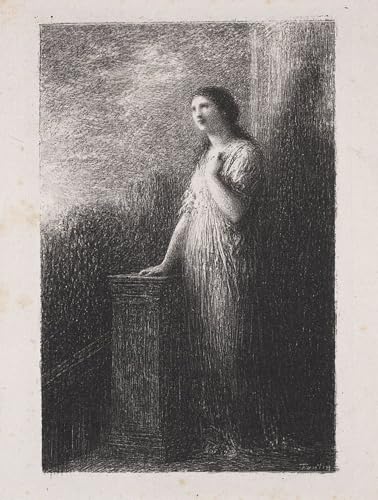 Tableaux Peinture sur Toile 60x90cm - Confidence de la nuit par Ignace Henri Jean Fantin Latour