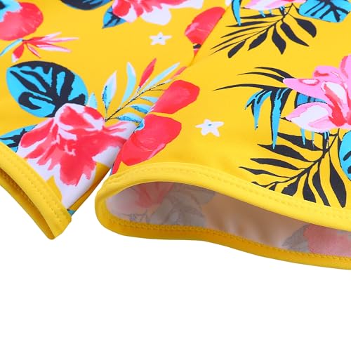 Image of BAOHULU Girls Rash Guard Swimsuit 2 Pieces Long Sleeve Bathing Suit UPF 50+ Quick Dry Beach Swimwear Size 3-14 Years