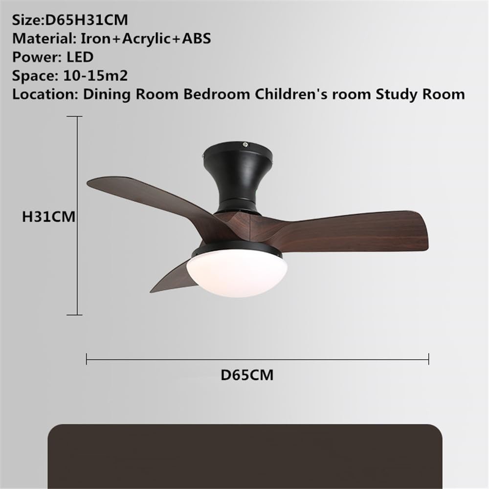 Nordic Modern Fan Light LED Prosty salon Restauracja Sypialnia Pokój dziecięcy Sufitowa elektryczna lampa wentylatora (Styl 21)