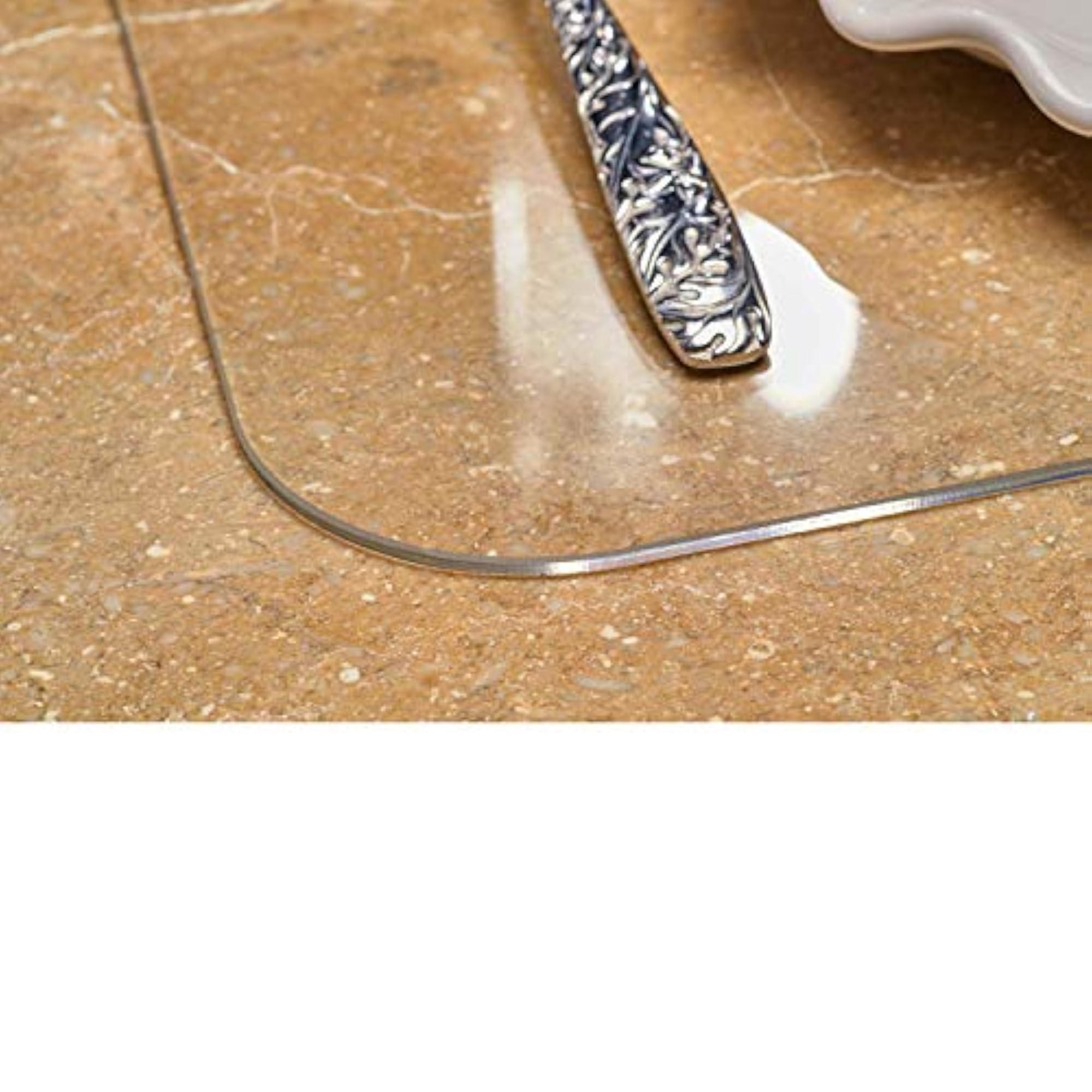 Acrylic Placemats Set of 2, Clear Table Protection