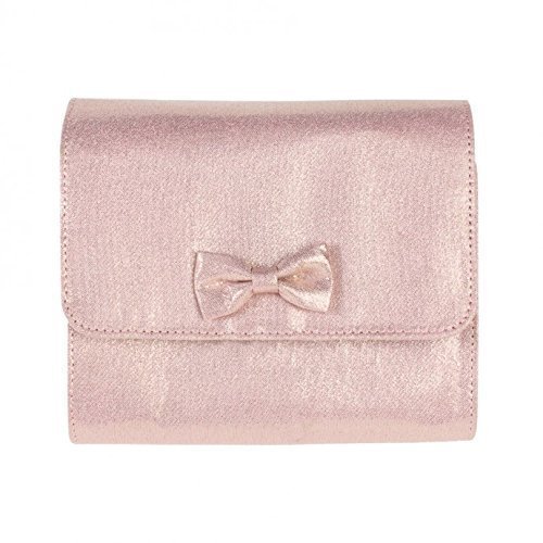 Cheri Hanging Travel Toiletry Bag with Bow (Pink Metallic) by Bombay Duck