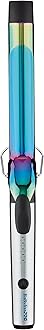 BaBylissPRO Nano Titanium 1 1/4 inch Curling Iron with Extended Barrel, Professional Spring Hair Curler for Medium to Longer Hair Types, Iridescent