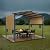 VEVOR 10 x 10 ft Outdoor Pergola, Arched Top Metal Pergola, Retractable Pergola with Sun Shade Canopy, Large Patio Shelter Pavilion, Heavy Duty Garden Pergola for Deck Backyard Porch Poolside