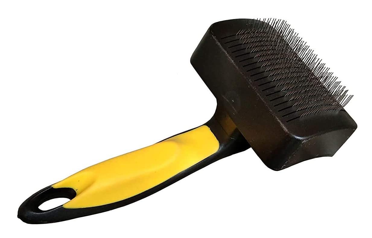 Smarty Pet Dog Grooming Self Cleaning Slicker Hair Brush Taiwan for Dogs & Puppies (Yellow And Black) - Medium (B08L546YD3) Amazon Price History, Amazon Price Tracker