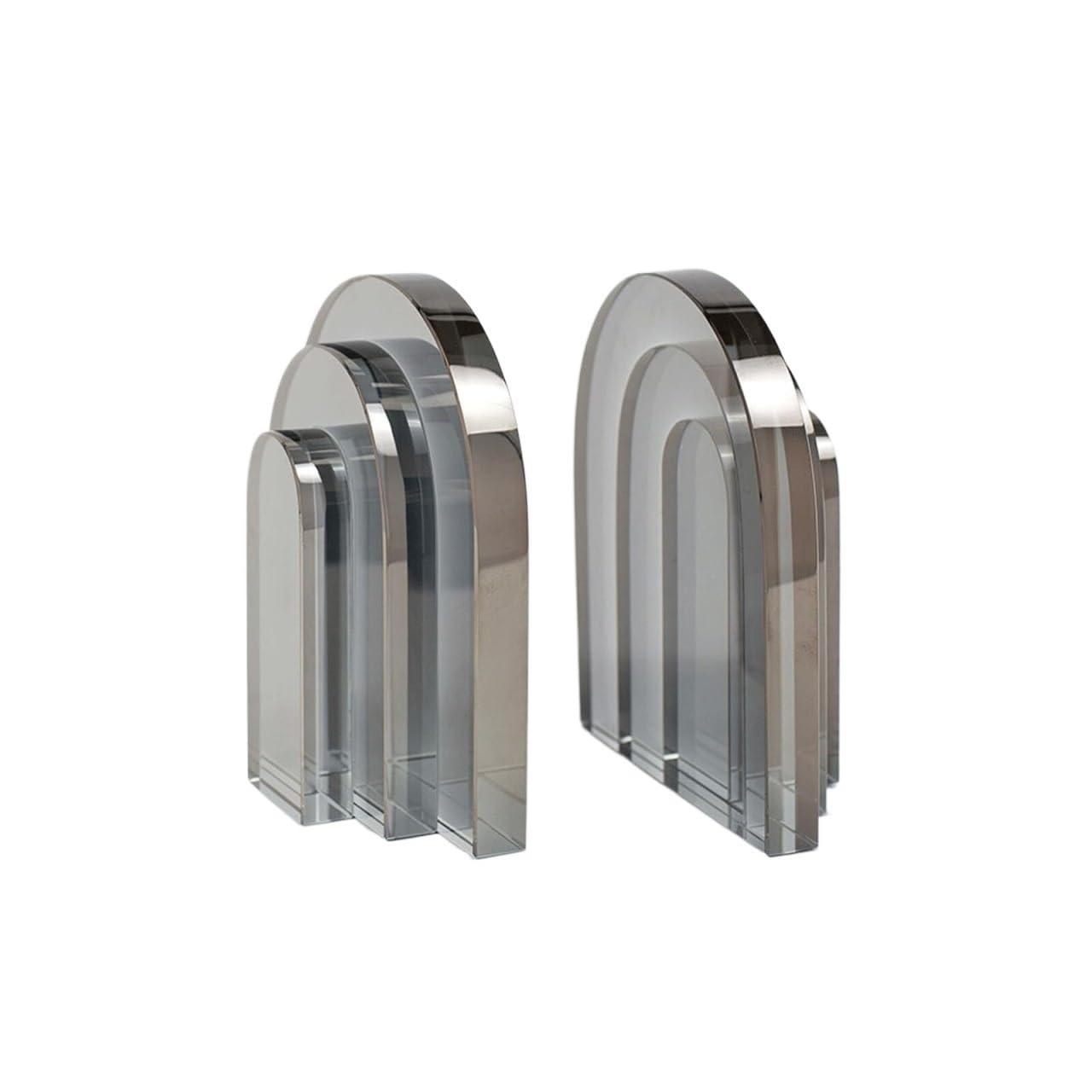 Sujetalibros de cristal geométrico accesorios de escritorio originales para salones modernos