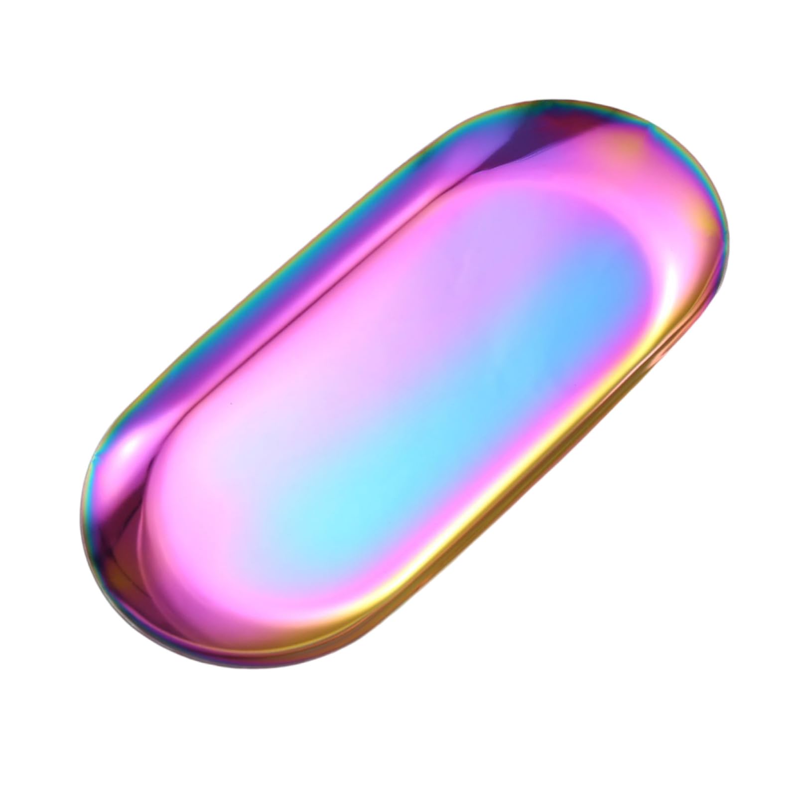 XANHOY Cosmetic Storage Tray Oval Decorative for Vanity Countertop Jewelry Display Makeup Organization Necklace Display