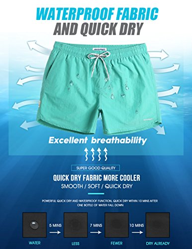 Image of maamgic Mens Swim Trunks 5 inch with Mesh Lining Quick Dry Bathing Suits for Men Swim Shorts Swimwear