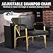 WINEDYOUNG Shampoo Chairs Reclining Shampoo Chairs for Salon Barber Chair Hair Stylist Chair Auto Recline Salon Chair Spa Beauty Equipment for Hair Stylists, Tattoo Artists, Cosmetologists (Gold)