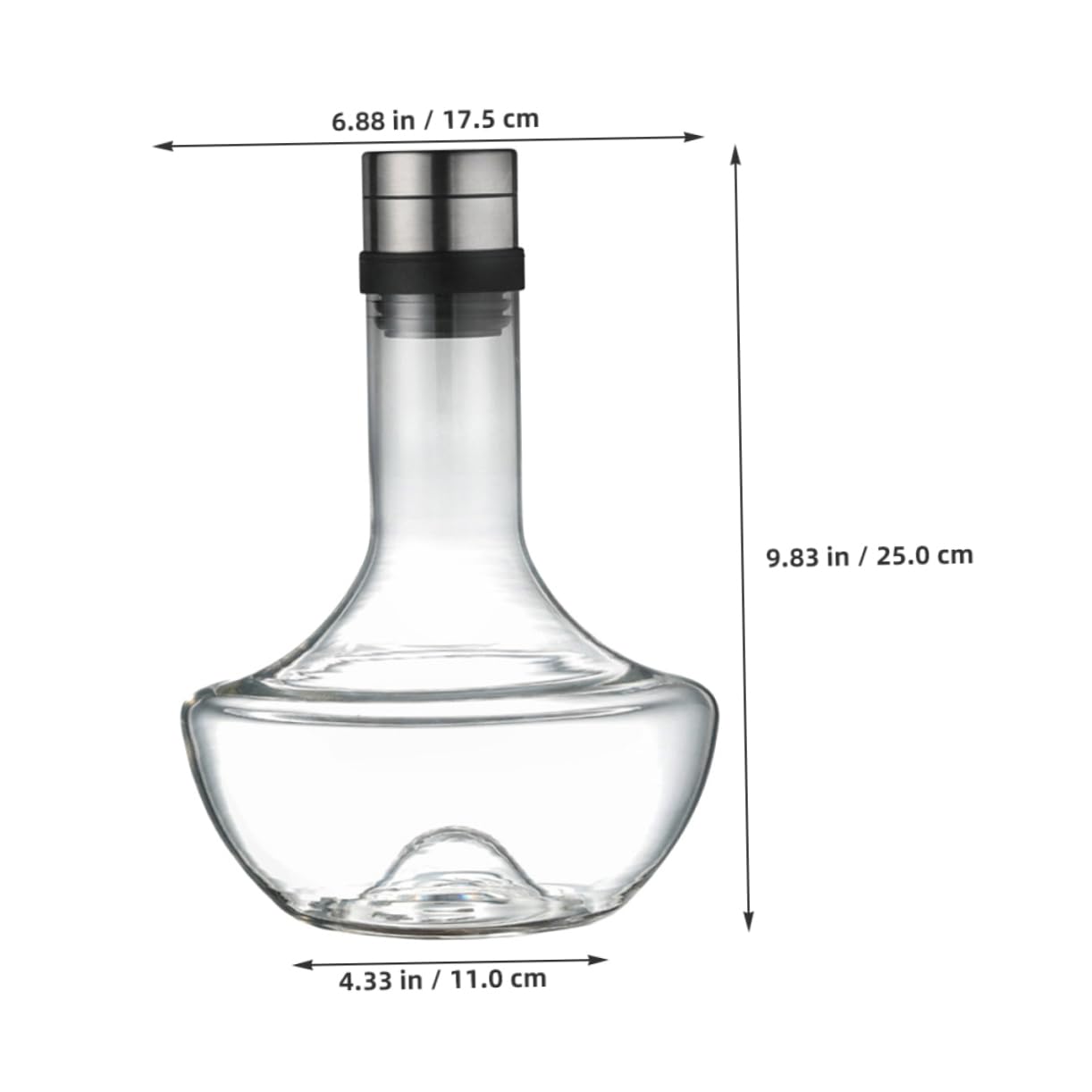 Cabilock 1 Decantador De Vidrio Para Vino Jarra Para Vino Whisky Aireador Con Tapa Y Protector