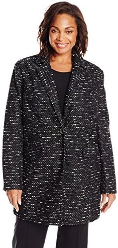 Kenneth Cole Women's Plus-Size Tweed Coat