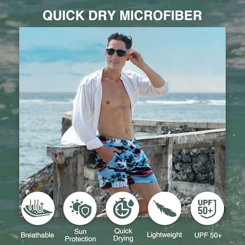 Image of Kanu Surf Men's Big Viper Extended Size Stripe Swim Trunk