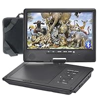 YOOHOO 12,5\ Tragbarer DVD Player Bluetooth mit 10,5\ HD Bildschirm für Kinder,für unterwegs,Auto Fernseher für kopfstütze, alle Regionen kostenlos, Wiedergabe Aller Formate MKV/MP4/WAV/CD/1080P