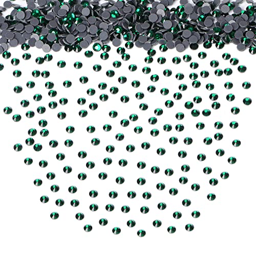 LPBeads 8000 Pieces SS10 Emerald Hotfix Rhinestones Flatback Round Crystal Glass Rhinestones Gems for Crafts Nail Face Art Clothes Shoes Bags DIY - Thumbnail 3