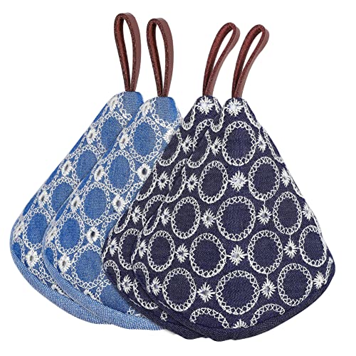 Cabilock 4 Piezas Guantes Manoplas para cocinar Accesorios de Cocina Aparatos de Cocina Soporte para Utensilios de Cocina Oven Gloves Manoplas de Horno Guante de Horno Cuero PU