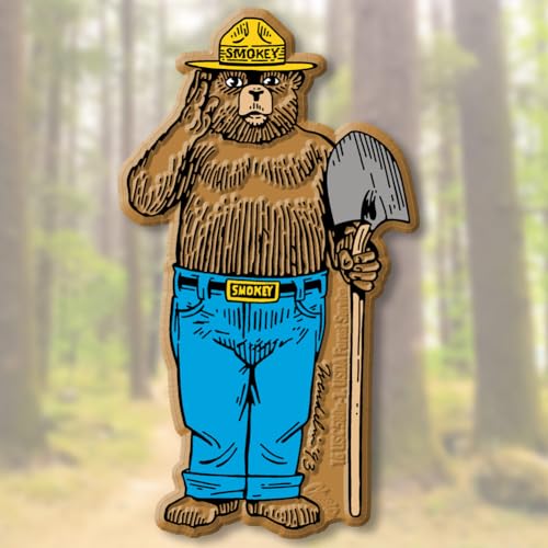 Imán Smokey Bear de goma 3D vintage 2.5 x 4.4 pulgadas miniatura 4